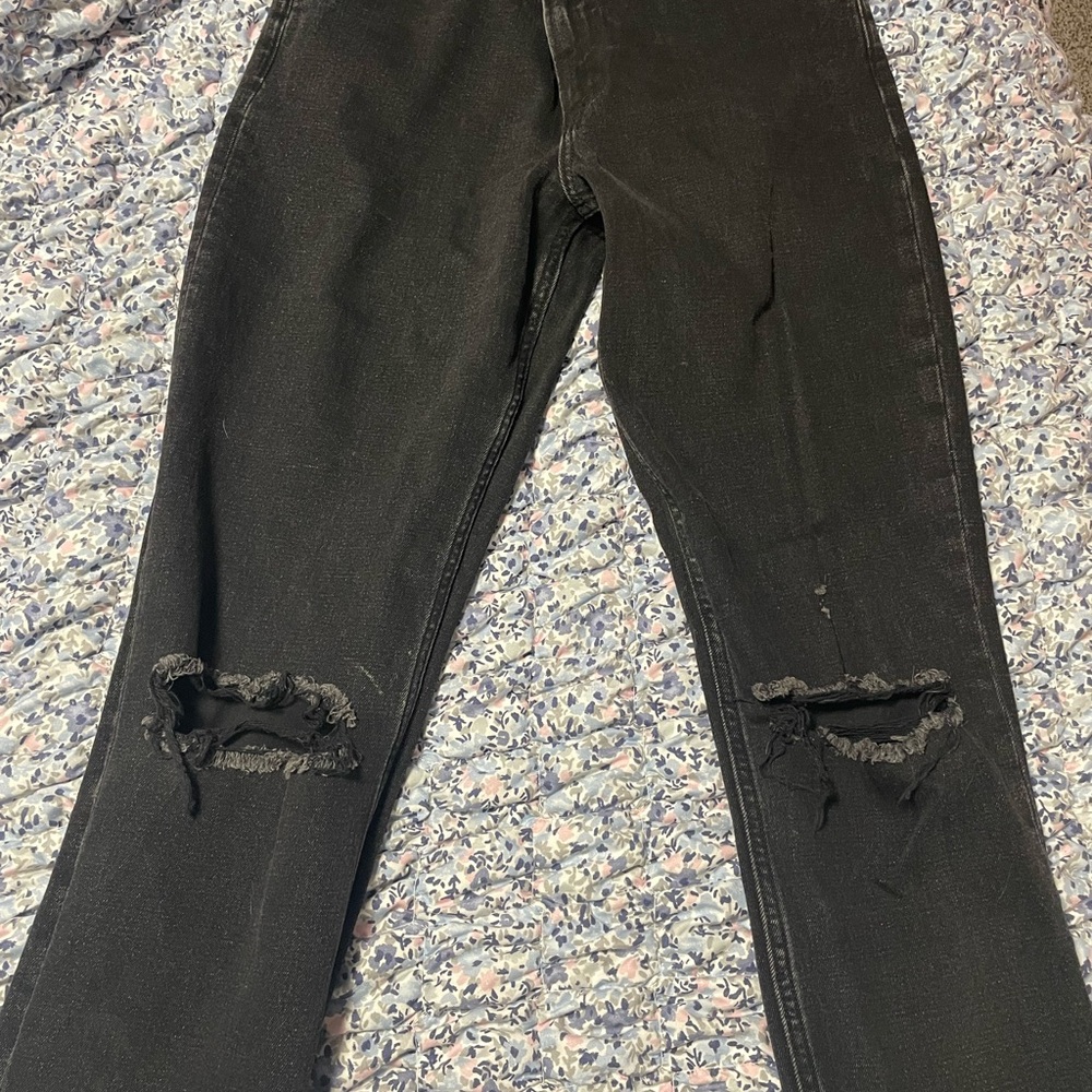 Abercrombie & Fitch Black Distressed Jeans